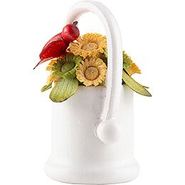 Flower Basket with Butterfly, Red - 2,8 cm / 3.1 inch