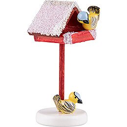 Bird House with Titmouse - 4,5 cm / 1.7 inch