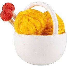 Little Basket with Wool,yellow - 1,5 cm / 0.6 inch