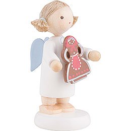Flax Haired Angel with Gingerbread Woman - 5 cm / 2 inch