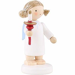 Flax Haired Angel with Candle - 5 cm / 2 inch