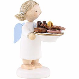 Flax Haired Angel with Christmas Treats - 5 cm / 2 inch