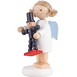 Flax Haired Angel with Plum Man - 5 cm / 2 inch