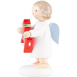 Flax Haired Angel with Swedish Little Horse - 5 cm / 2 inch