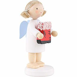 Flax Haired Angel with Santa's Boot - 5 cm / 2 inch