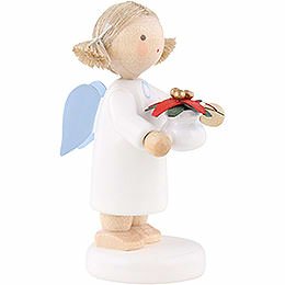 Flax Haired Angel with Christmas Star - 5 cm / 2 inch