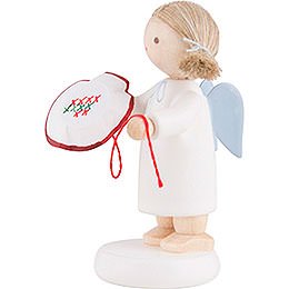 Flax Haired Angel with Tambour Frame - 5 cm / 2 inch