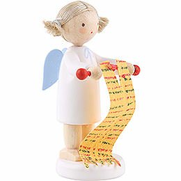 Flax Haired Angel with Knitting Needles - 5 cm / 2 inch