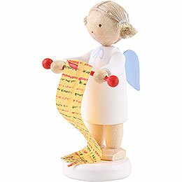 Flax Haired Angel with Knitting Needles - 5 cm / 2 inch
