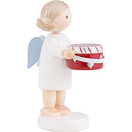 Flax Haired Angel with Hat Box - 5 cm / 2 inch
