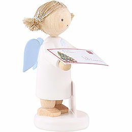 Flax Haired Angel with Letter to Christ Child - 5 cm / 2 inch