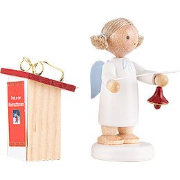 Flax Haired Angel with Desk - 5 cm / 2 inch