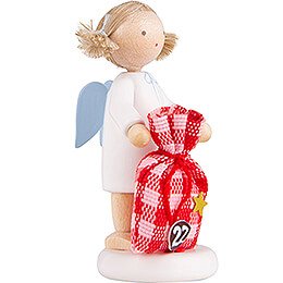 Flax Haired Angel with Little Sack (22) - 5 cm / 2 inch