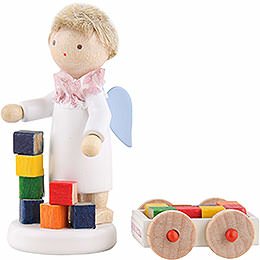 Flax Haired Angel with Blumenauer Building Set - 5 cm / 2 inch