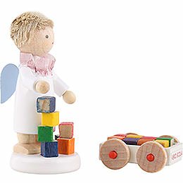 Flax Haired Angel with Blumenauer Building Set - 5 cm / 2 inch
