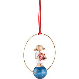 Tree Ornament - Angel with Star (1) - 7 cm / 2.8 inch