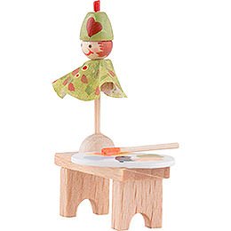 Flax Haired Children Bench with Punch - 4 cm / 1.6 inch