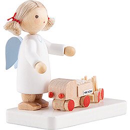 Flax Haired Angel with VERO-SCOLA Toy  - 5 cm / 2 inch