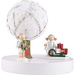 Apple Tree Platform - without Figurines - Winter - 13 cm / 5.1 inch