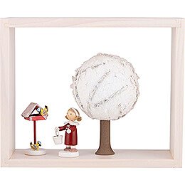 Apple Tree in Frame - without  Figurines - Winter - 13,5 cm / 5.3 inch