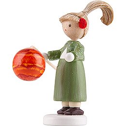 Flax Haired Children Girl with Lampion - Edition Flade & Friends - 4,5 cm / 1.8 inch