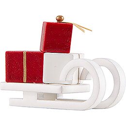 Sleigh with Presents - white - Edition Flade & Friends - 2,5 cm / 1 inch