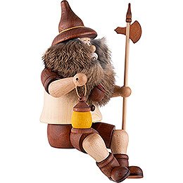 Smoker - Gnome Watchman, sitting - 25 cm / 9.8 inch