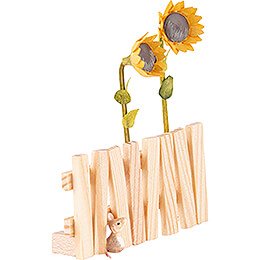 Garden fence with Sunflowers - 5,4 cm / 2.1 inch