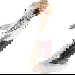Flachshaarkinder Junge mit Schneeschippe - 4,8 cm