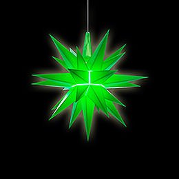 Herrnhuter Moravian Star A1e Green Plastic - 13 cm/5.1 inch