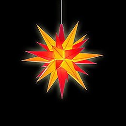 Herrnhuter Moravian Star A1e Yellow/Red Plastic - 13 cm/5.1 inch