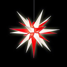 Herrnhuter Moravian Star A7 White/Red Plastic - 68cm/27 inch