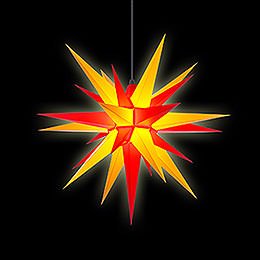 Herrnhuter Moravian Star A7 Yellow/Red Plastic - 68cm/27 inch