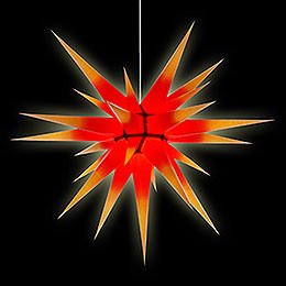 Herrnhuter Moravian Star I8 Yellow with Red Core - 80cm/31 inch