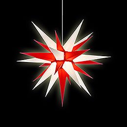 Herrnhuter Moravian Star I7 White/Red Paper - 70 cm / 27.6 inch