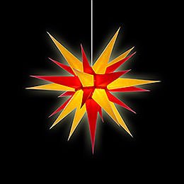 Herrnhuter Moravian Star I7 Yellow/Red Paper - 70 cm / 27.6 inch