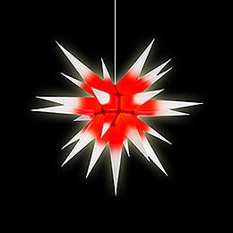 Herrnhuter Moravian Star I7 White with Red Core Paper - 70 cm / 27.6 inch