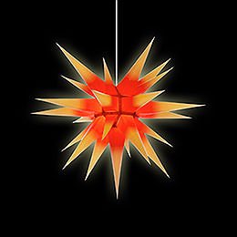 Herrnhuter Moravian Star I7 Yellow with Red Core Paper - 70 cm / 27.6 inch