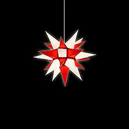 Herrnhuter Moravian Star I4 White/Red Paper - 40 cm / 15.7 inch