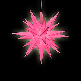 Herrnhuter Moravian Star A1e Pink Plastic - Special Edition 2021 - 13 cm / 5.1 inch