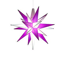 Herrnhuter Advent Calendar with Moravian Star A1b Violet/White