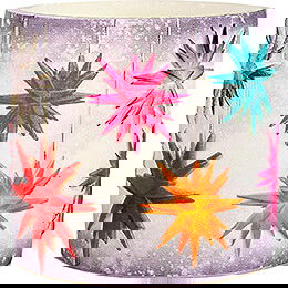 Herrnhuter Panoramakerze bunt - 10 Jahre Sonderedition mit 3D-Effekt - 10 cm