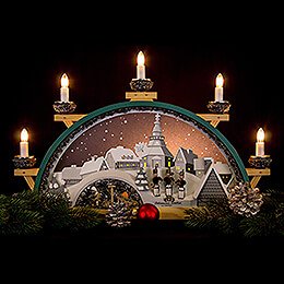 Candle Arch - Johannis Mine of Seifen with Miners - 55x31 cm / 21.7x12 inch