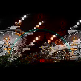 Candle Arch - Johannis Mine of Seifen with Miners - 55x31 cm / 21.7x12 inch