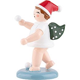 Christmas Angel with Hat and Snowballs - 6,5 cm / 2.6 inch