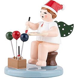 Christmas Angel with Hat - Ornament Painter - 6,5 cm / 2.6 inch