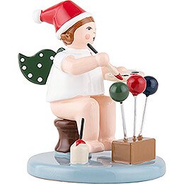 Christmas Angel with Hat - Ornament Painter - 6,5 cm / 2.6 inch