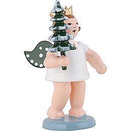 Advent Angel with Crown and Tree - 6,5 cm / 2.6 inch