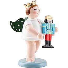Angel with Crown and Nutcracker - 6,5 cm / 2.6 inch
