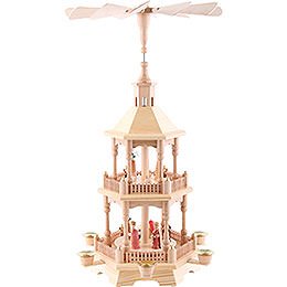 2-Tier Pyramid - Nativity, Natural with Light Roof 52 cm / 20.5 inch
